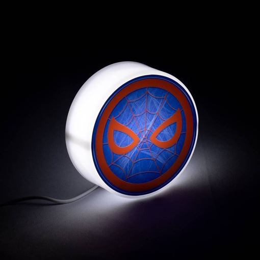 Mini Luminária LED Redonda Homem Aranha USB Marvel