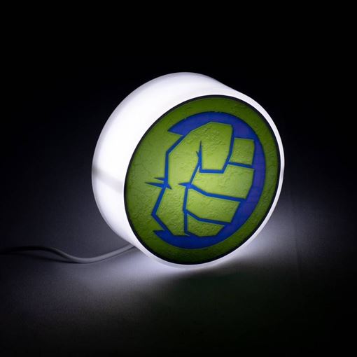 Mini Luminária LED Redonda Incrível Hulk USB Marvel