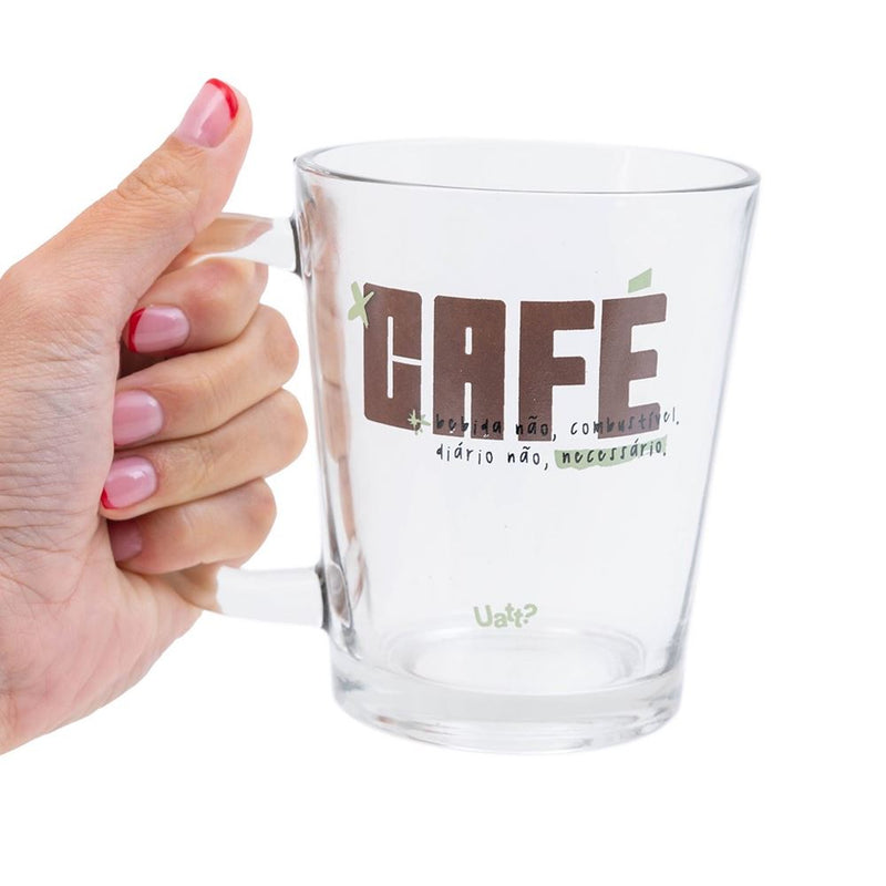 Caneca De Vidro Basic - Bebida Não, Combustível