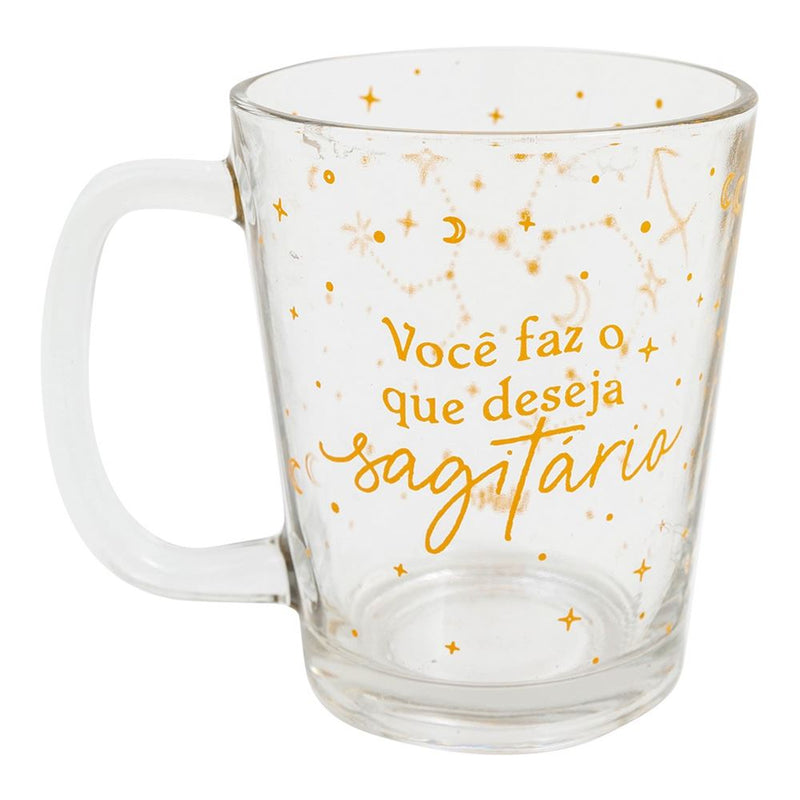 Caneca De Vidro Basic - Signo Sagitário