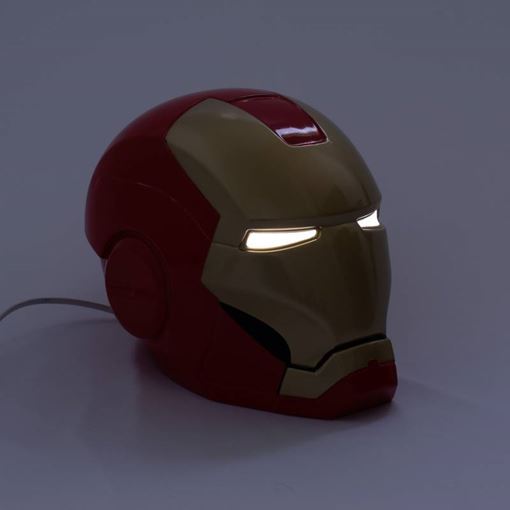 Luminária de Mesa Capacete Homem de Ferro Colorida Marvel Iron Man