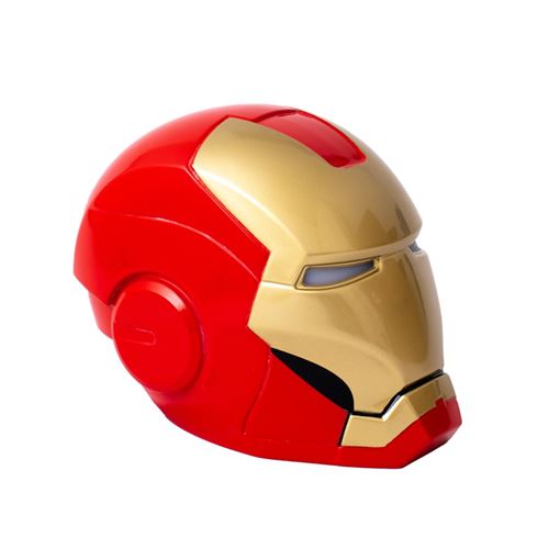 Luminária de Mesa Capacete Homem de Ferro Colorida Marvel Iron Man