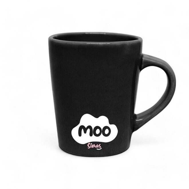 Caneca de Porcelana Preta 270ml - Moo Vaquinha