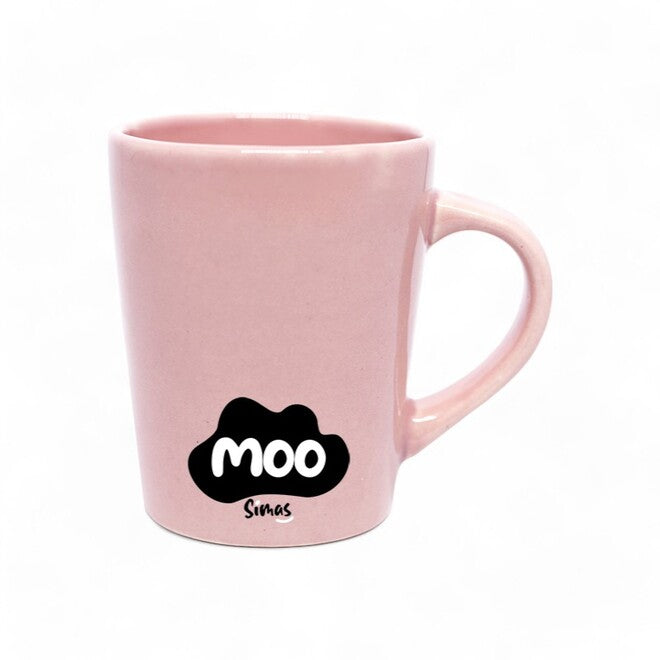 Caneca de Porcelana Rosa 270ml - Moo Vaquinha